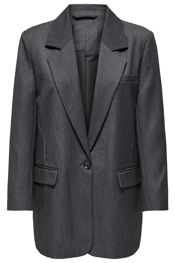 ONLHATTIE-LANA L/S OVERS MEL BLAZER 15318088 Dark Grey Melange